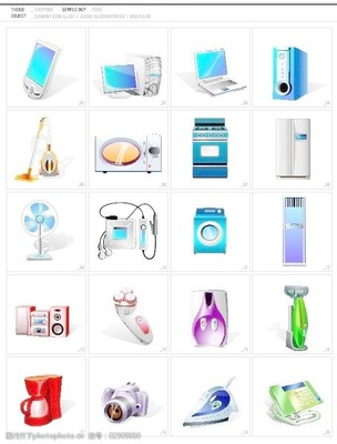 家用電器矢量圖標(biāo)圖片素材